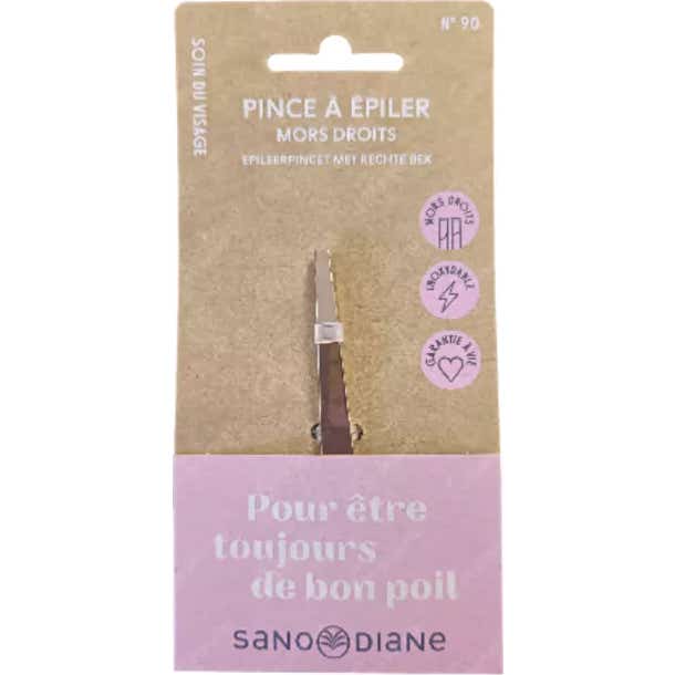 Sanodiane Pince à Épiler Droite 90 Rose 1 Unité