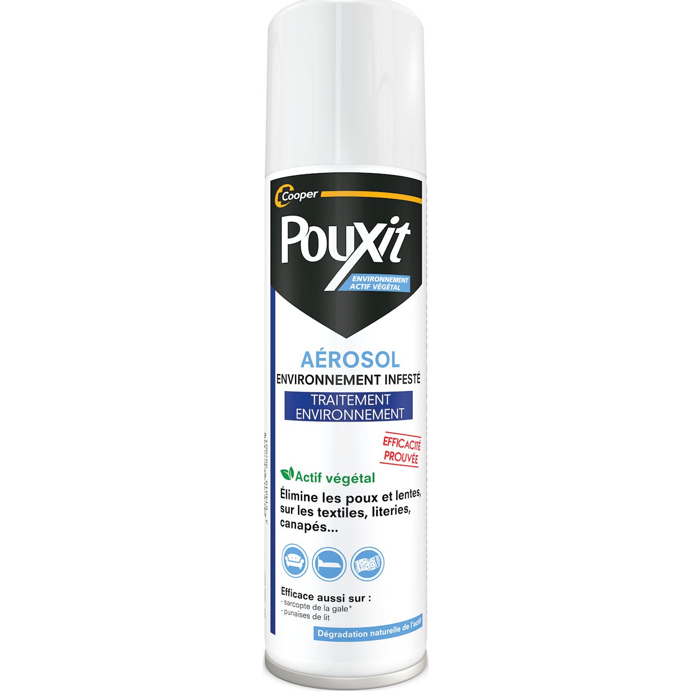 Pouxit Actif Végétal Traitement De L'Environnement Infesté 150ml