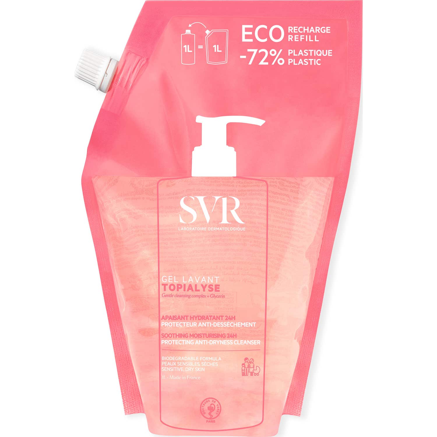 SVR Topialyse Gel Lavant Recharge 1L