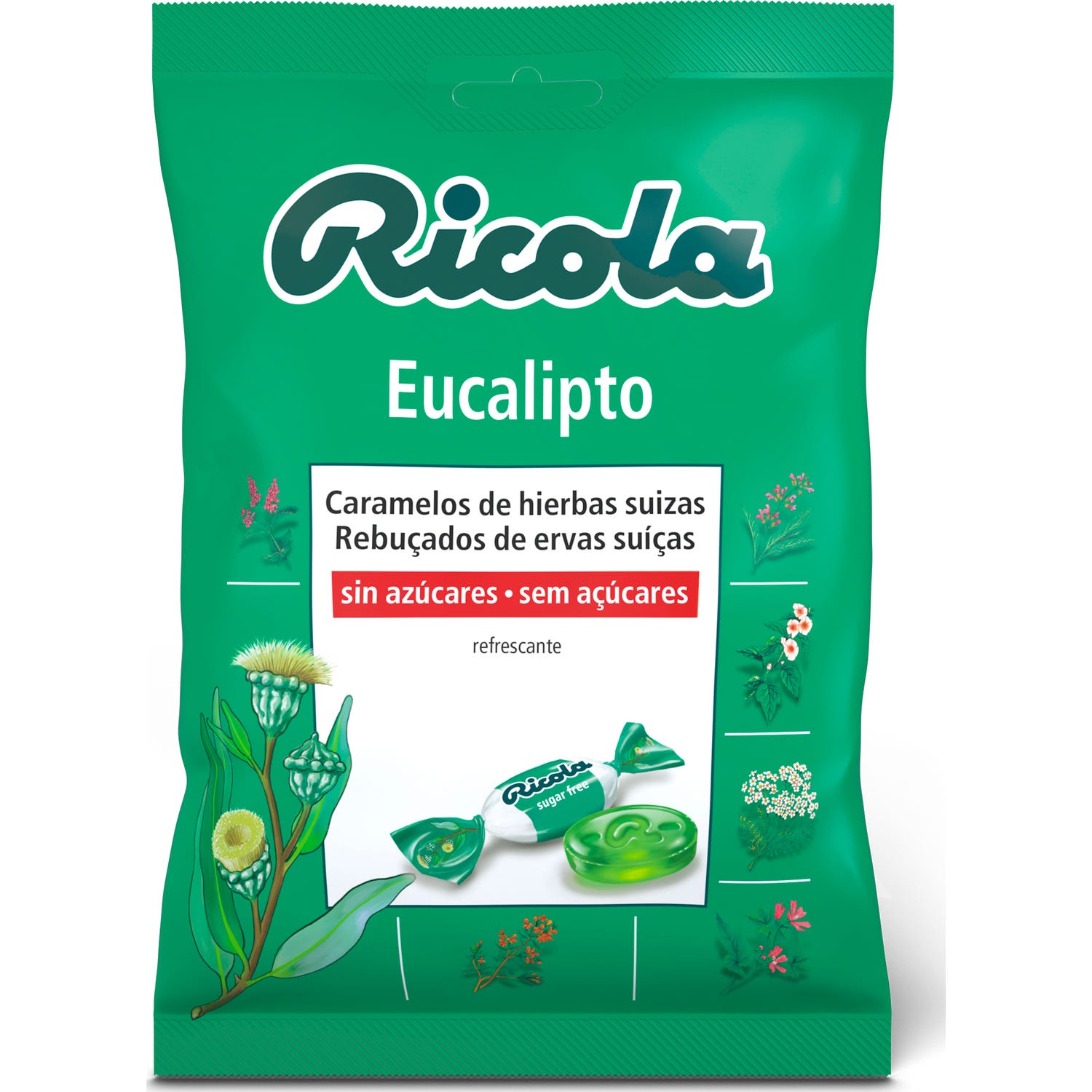 Ricola bonbons à l'eucalyptus sans sucre 70g