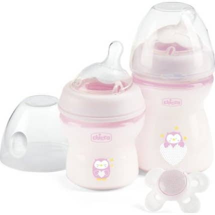 Chicco Natural Feeling Set Bouteille Rose