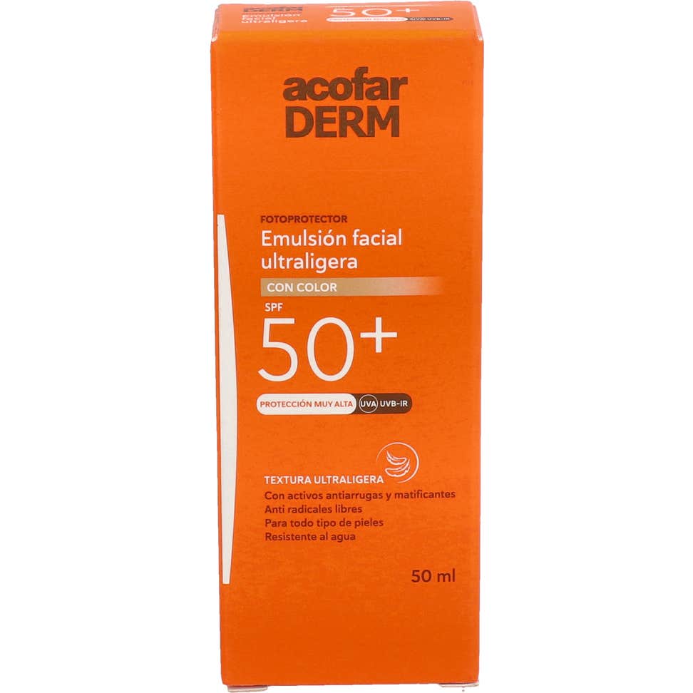 Acofarderm Fluidea Facial Con Couleur Spf50+ 50Ml