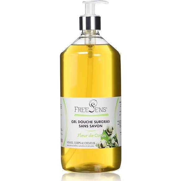 FreeSens Gel Douche Surgras Sans Savon Fleur de Coton 1L