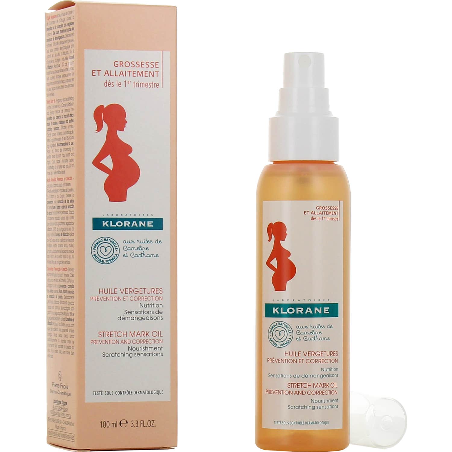 Klorane Huile soin vergetures 100 mL