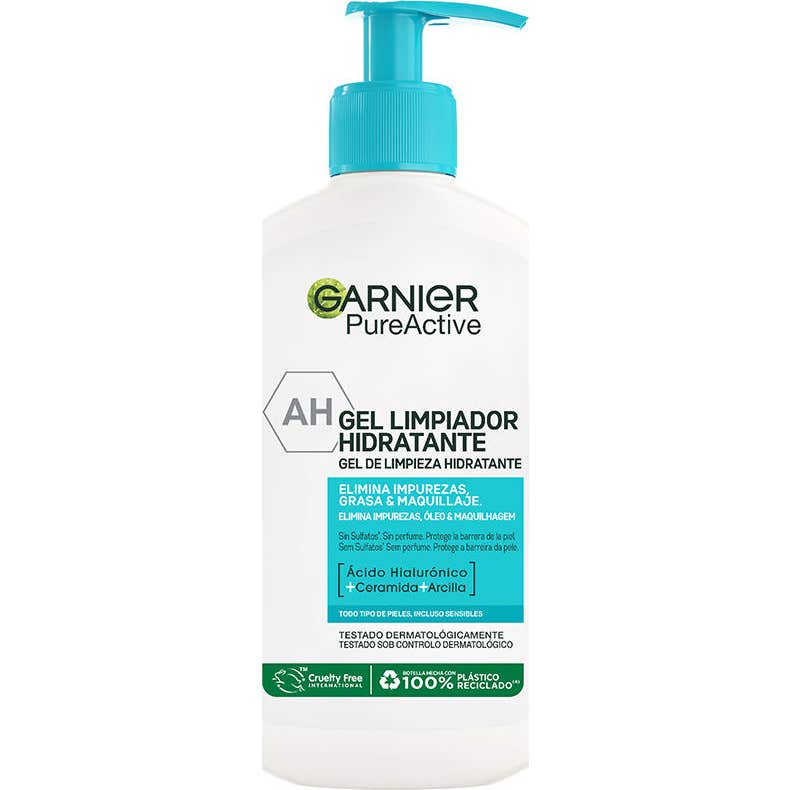 Garnier Pure Active Gel Nettoyante Hydratante 250ml