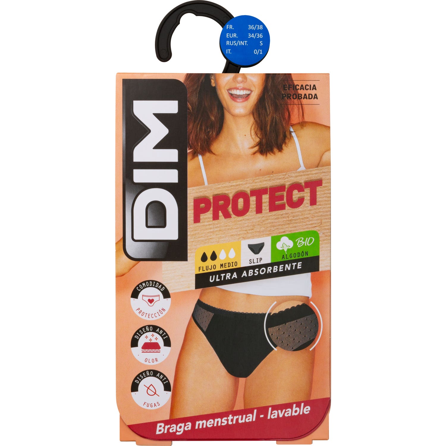 DIM Protect Culotte Menstruelle Medium Flow Noir T-L 1ud