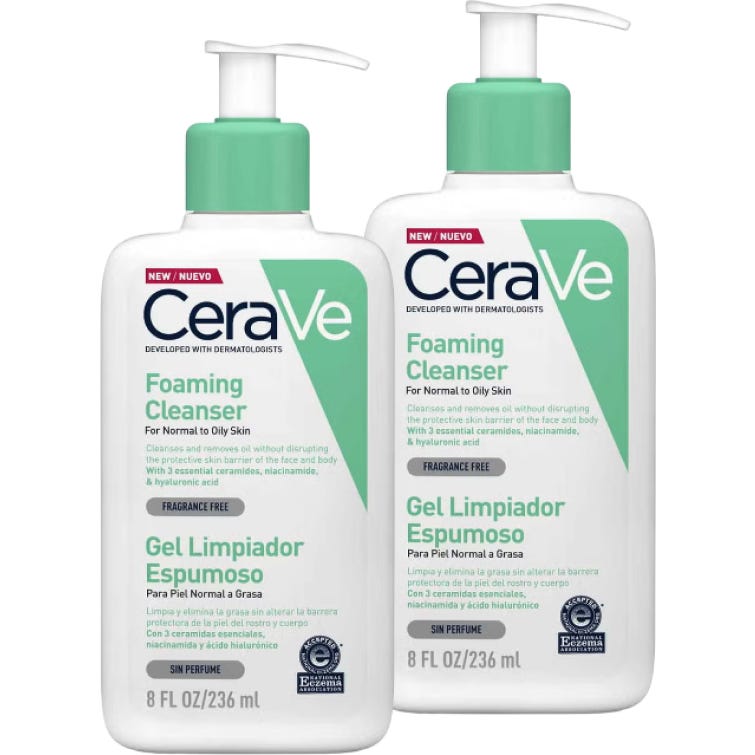 CeraVe Pack Gel Limpiador Espumoso 2x 236ml