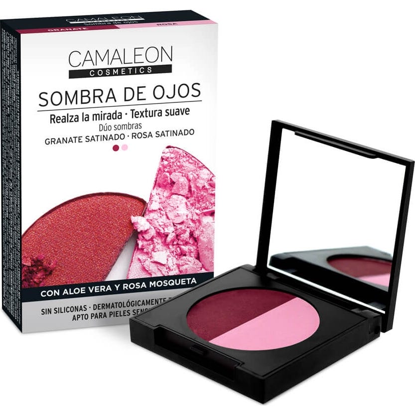 Camaleon Cosmetics Fard à Paupières Grenat + Rose 2 x 2.3g
