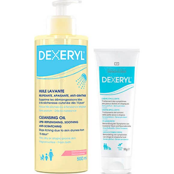 Dexeryl Pack Huile Nettoyante 500ml + Crème 50ml