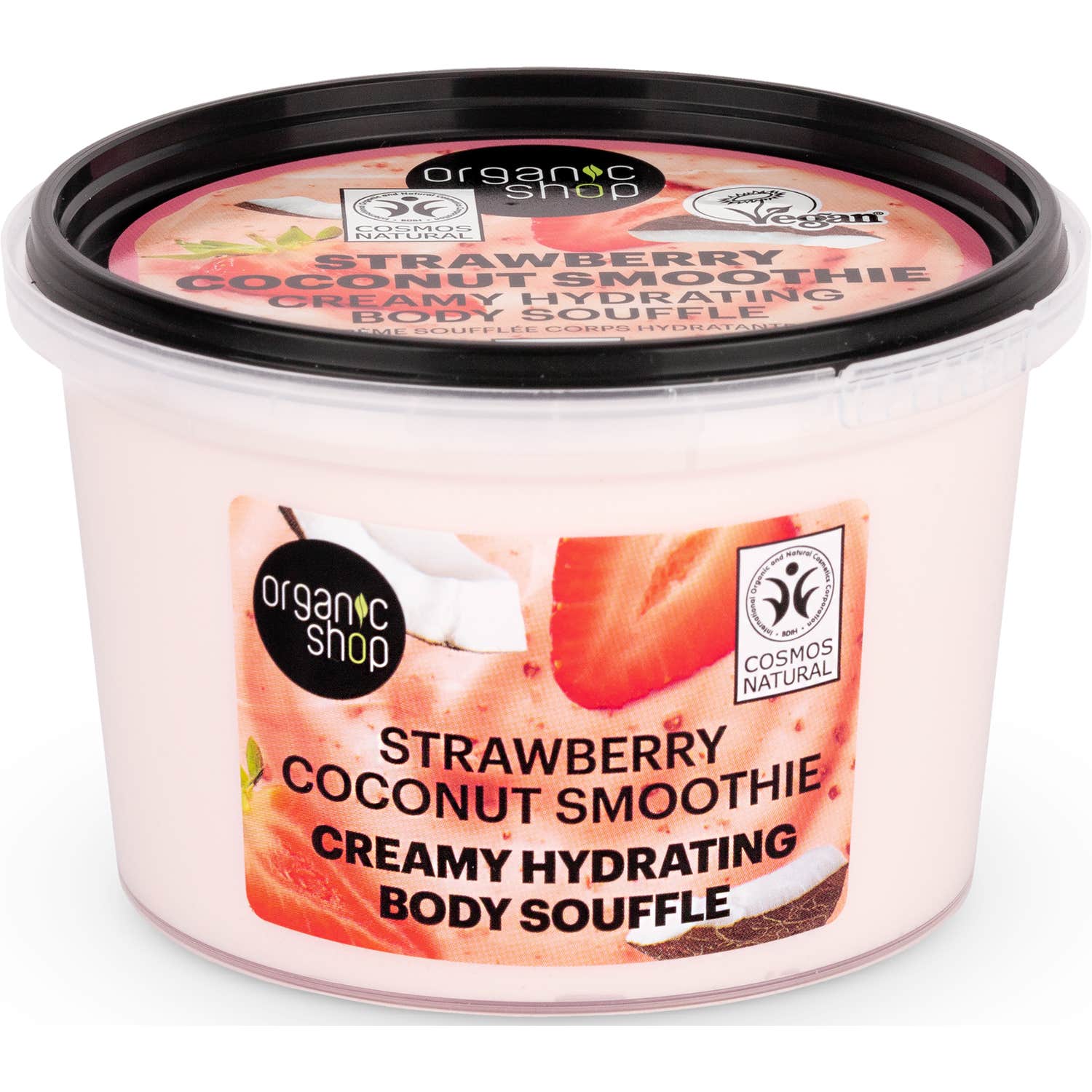 Organic Shop Soufflée Corps Hydratant Smoothie Fraise Coco 250ml