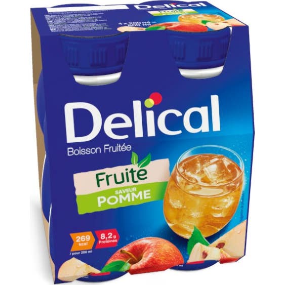 Delical Bois Fruit Pomme 200mlx4