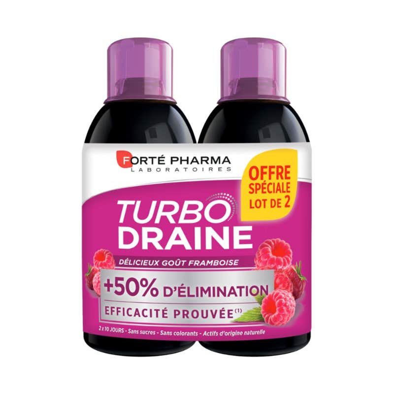 Forté Pharma Turbo Draine Framboise 2x500ml