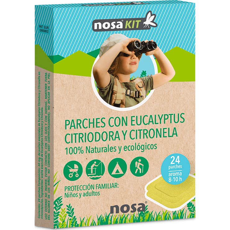 Nosa Eucalyptus et Citronnelle patchs pour moustiques 24pcs
