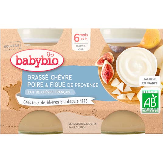 BabyBio Brasse Poire et Figue 2x130g