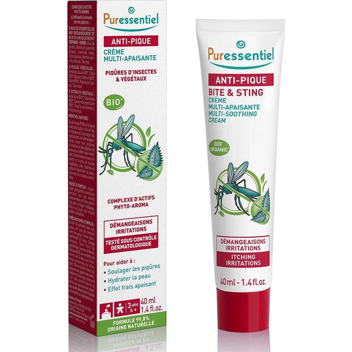 Puressentiel Crème Multi-Apaisante Anti-Pique Bio 40ml