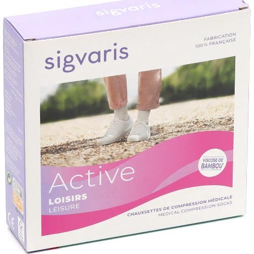 Sigvaris 2 Active Loisir Chaussette Femme Rose TXL Normal 1 Paire