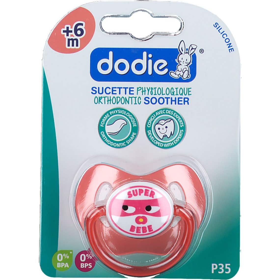 Dodie Sucette Physiologique Silicone +6 Mois P35, coloris aléatoire