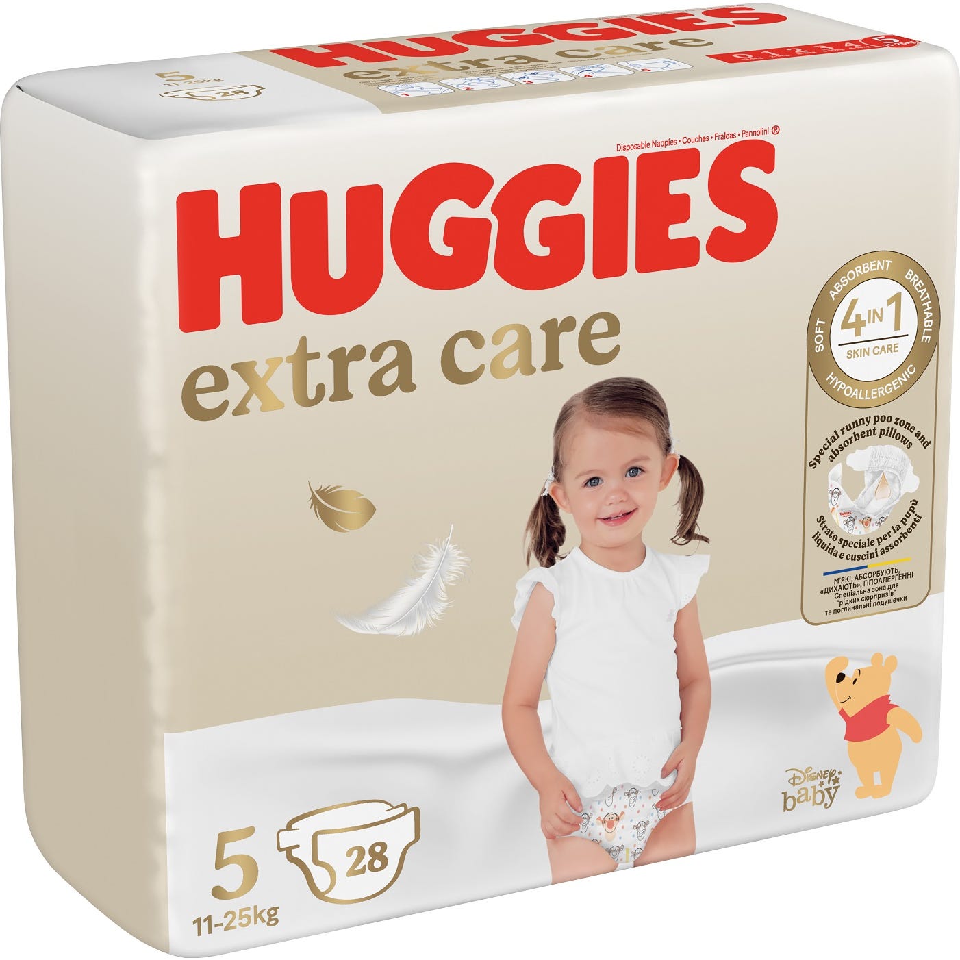 Huggies Extra Care Couches Taille 5 11-25kg 28uts