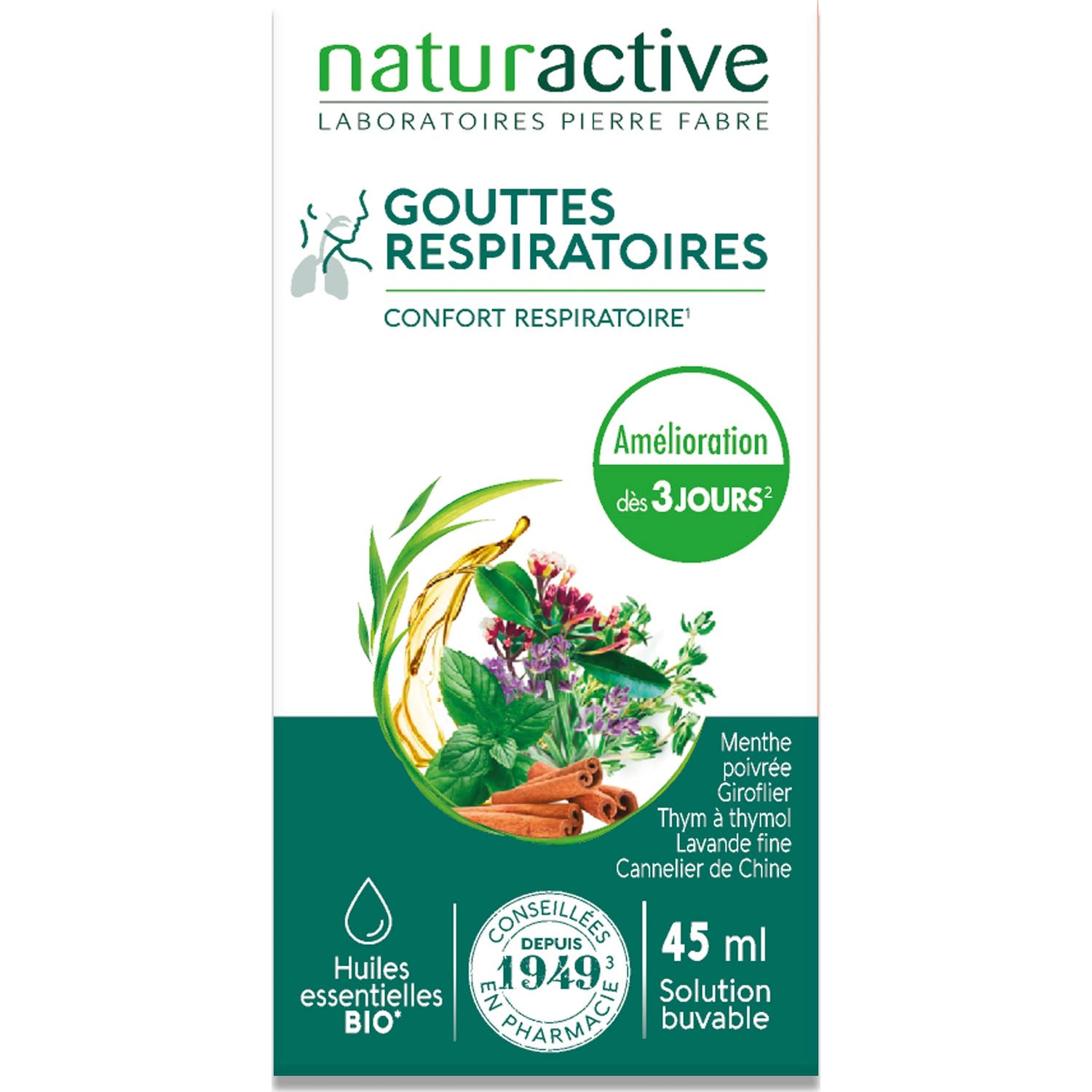 Naturactive Gouttes Respiratoire 45ml
