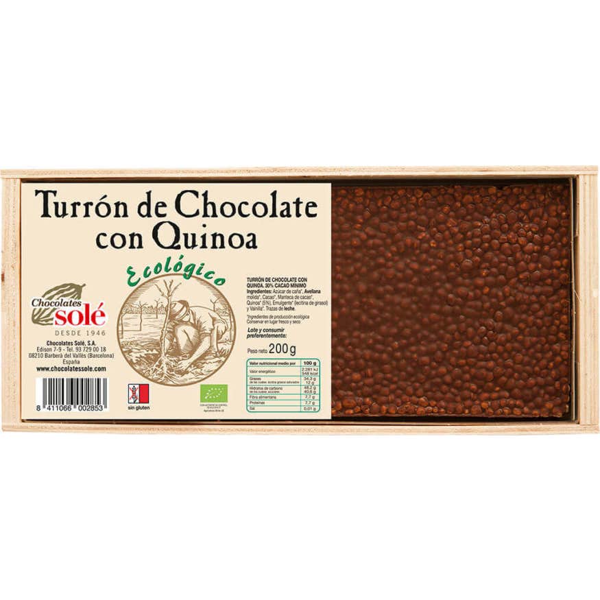 Chocolates Sole Turron de Chocolate con Quinoa Bio 200g