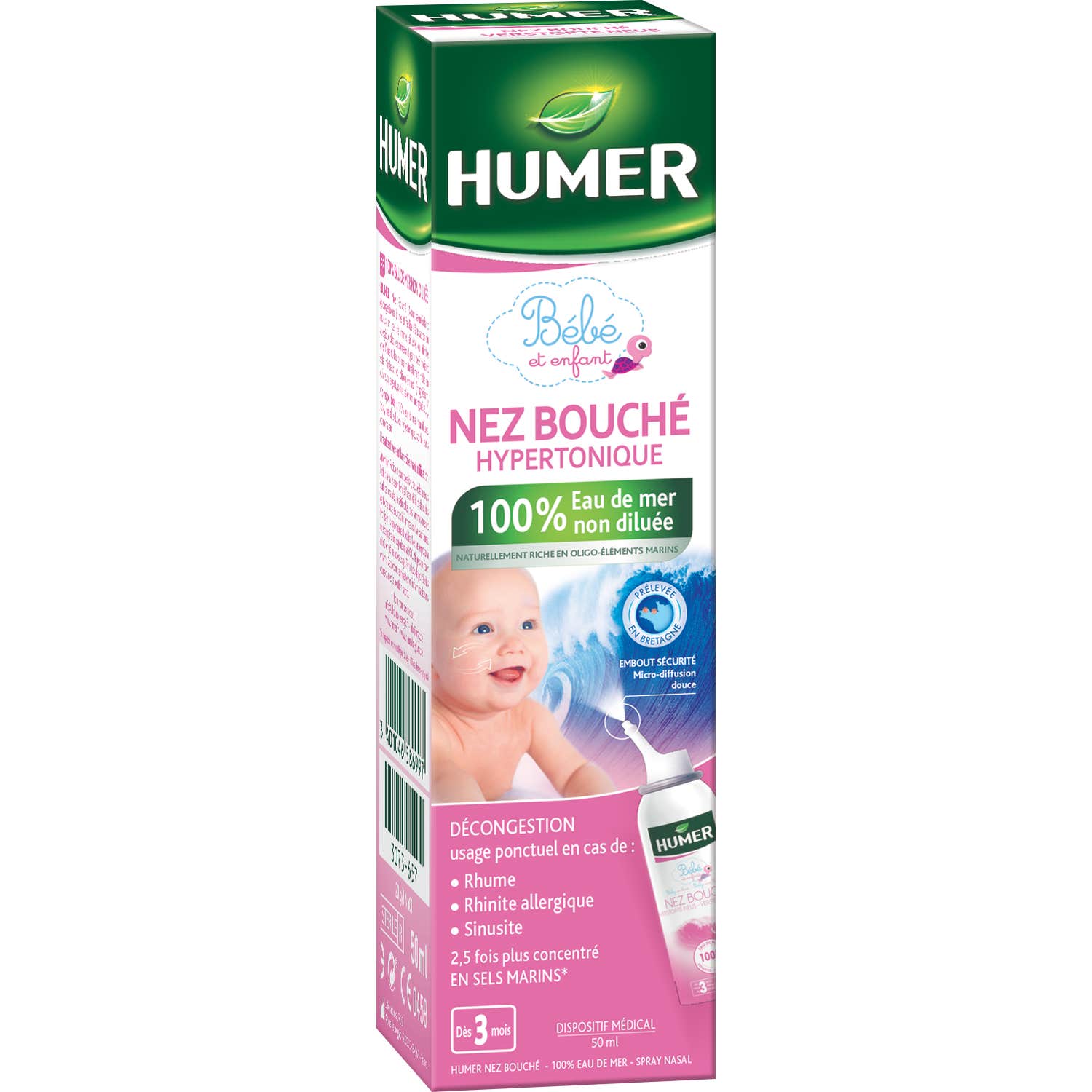 Humer 050 Solution Nasale Nourrisson Enfant 50mL