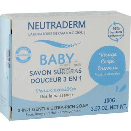 Neutraderm Baby Savon Surgras En 1 100G Taille 3