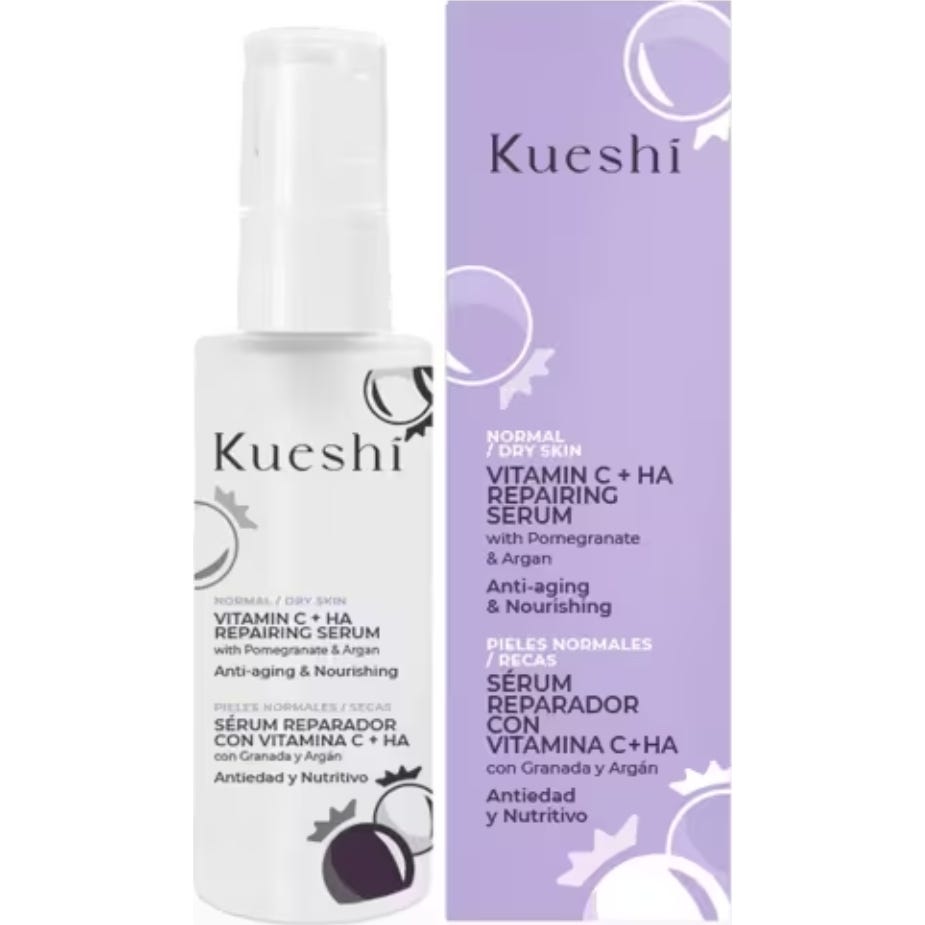 Kueshi Sérum Réparateur Vitamine C + HA Grenade et Argan 30 ml