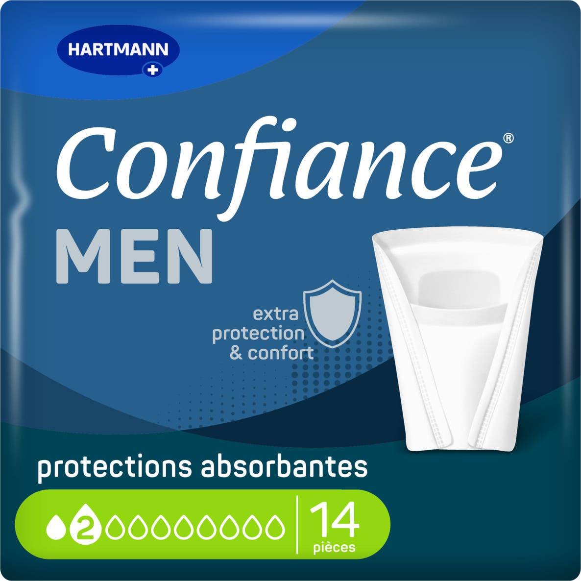Confiance Men 2 Gouttes 14 Protections Absorbantes