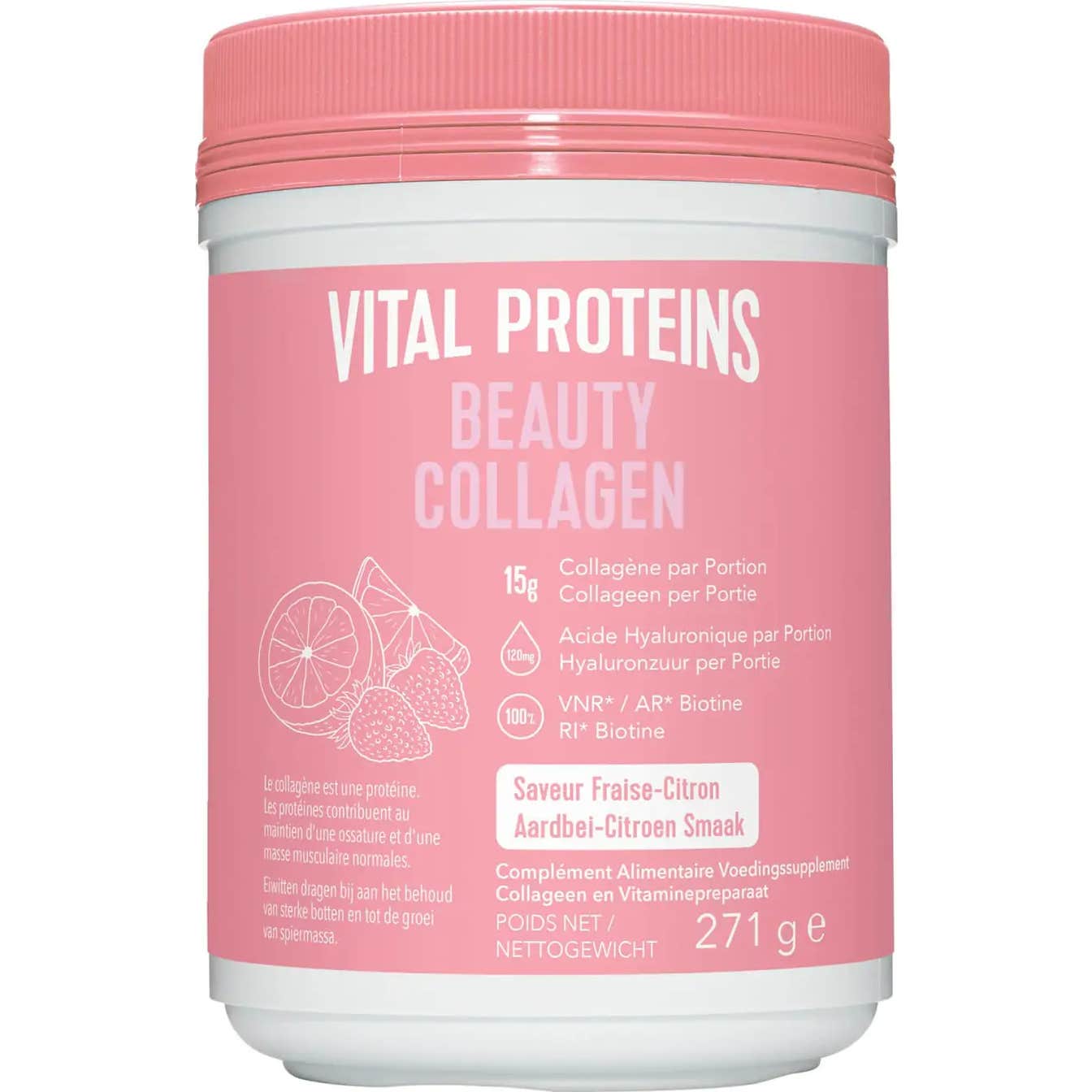 Vital Proteins Beauté Collagène Fraise et Citron 271g