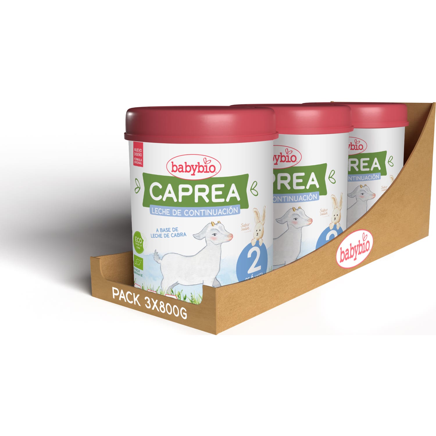 BabyBio Caprea 2 Lait Bio 3x800g