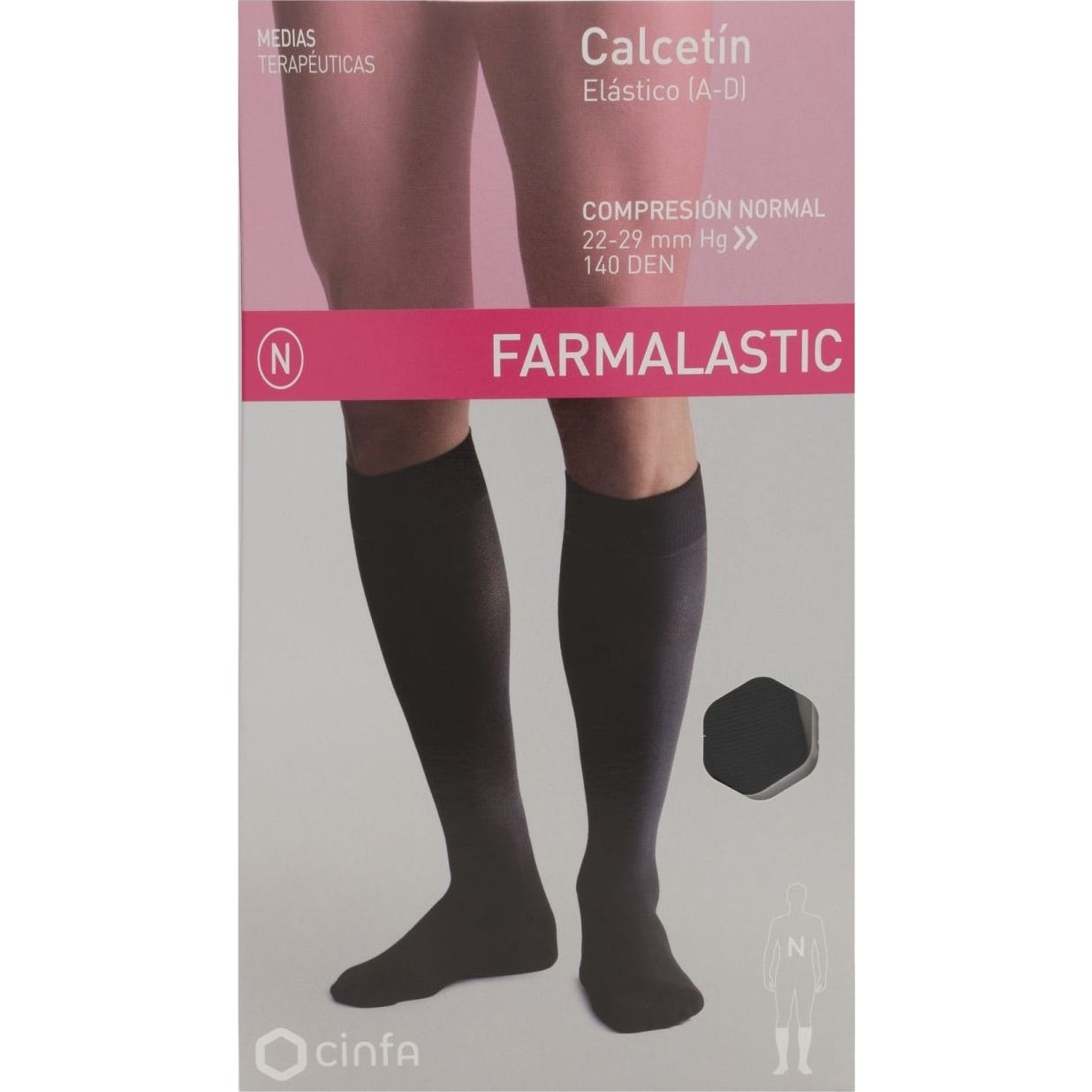 Farmalastic Chaussette (A-D) Compression Normale Bleu TM