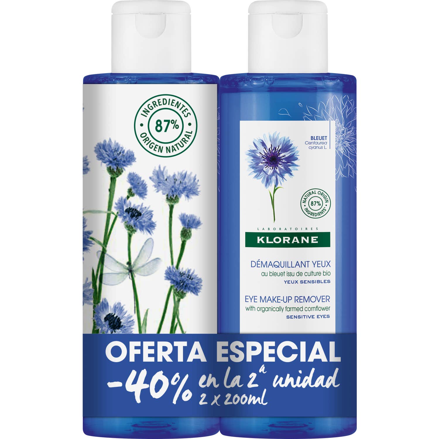 Klorane Démaquillant Yeux 2X200ml