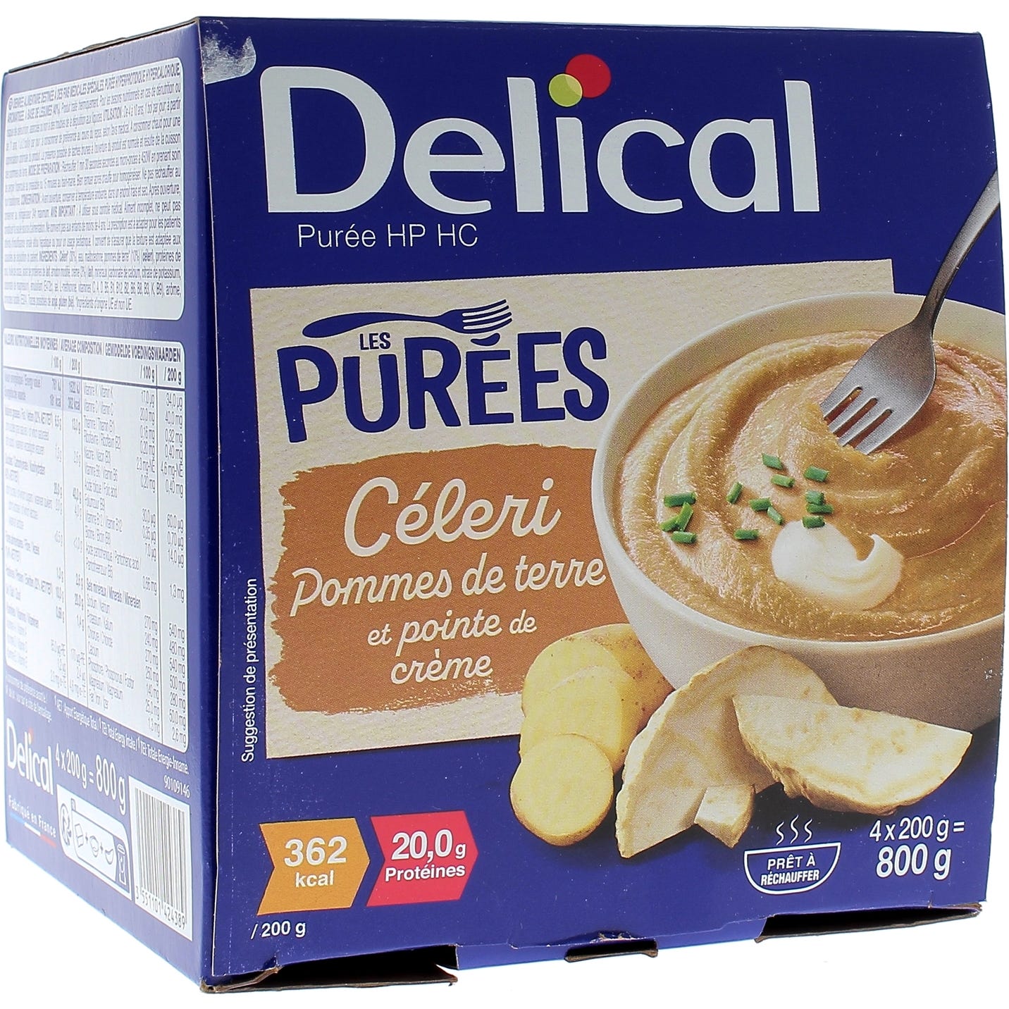 Delical Purée Hp Hc Food Céleri Pomme De Terre 4x200g