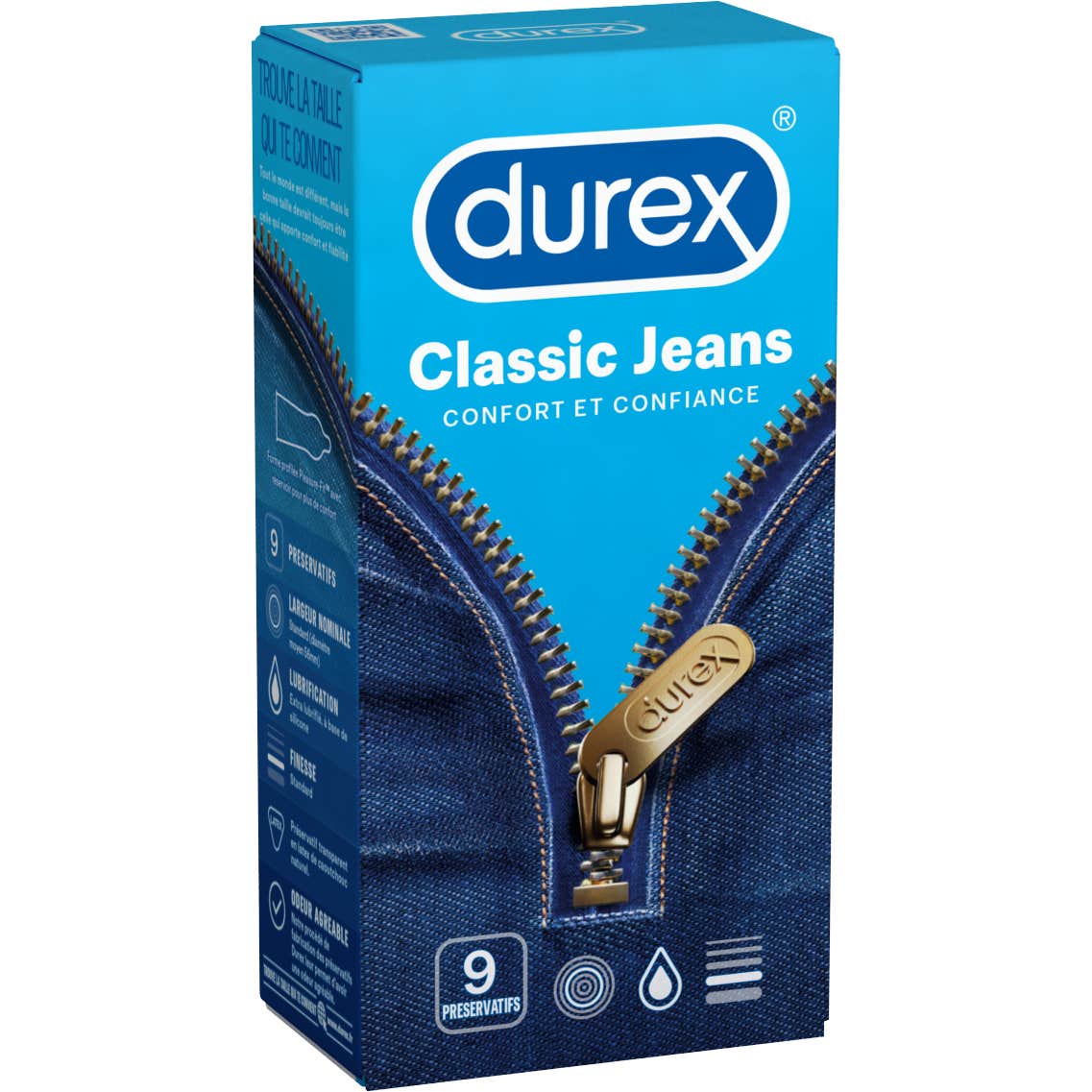 Durex Préservatif Classic Jeans Boite De 9