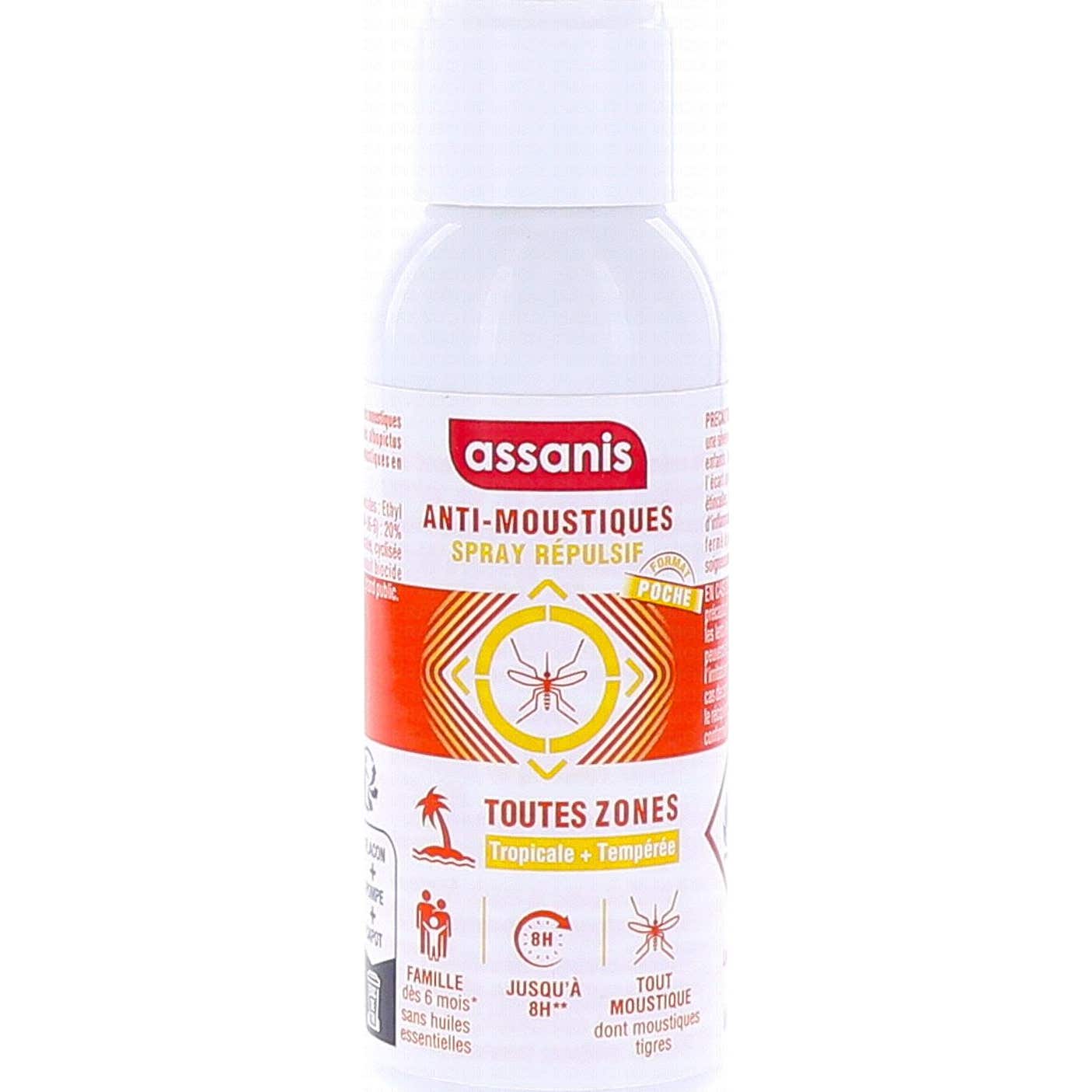 Assanis Anti-Moustiques Spray Répulsif Toutes Zones 40ml