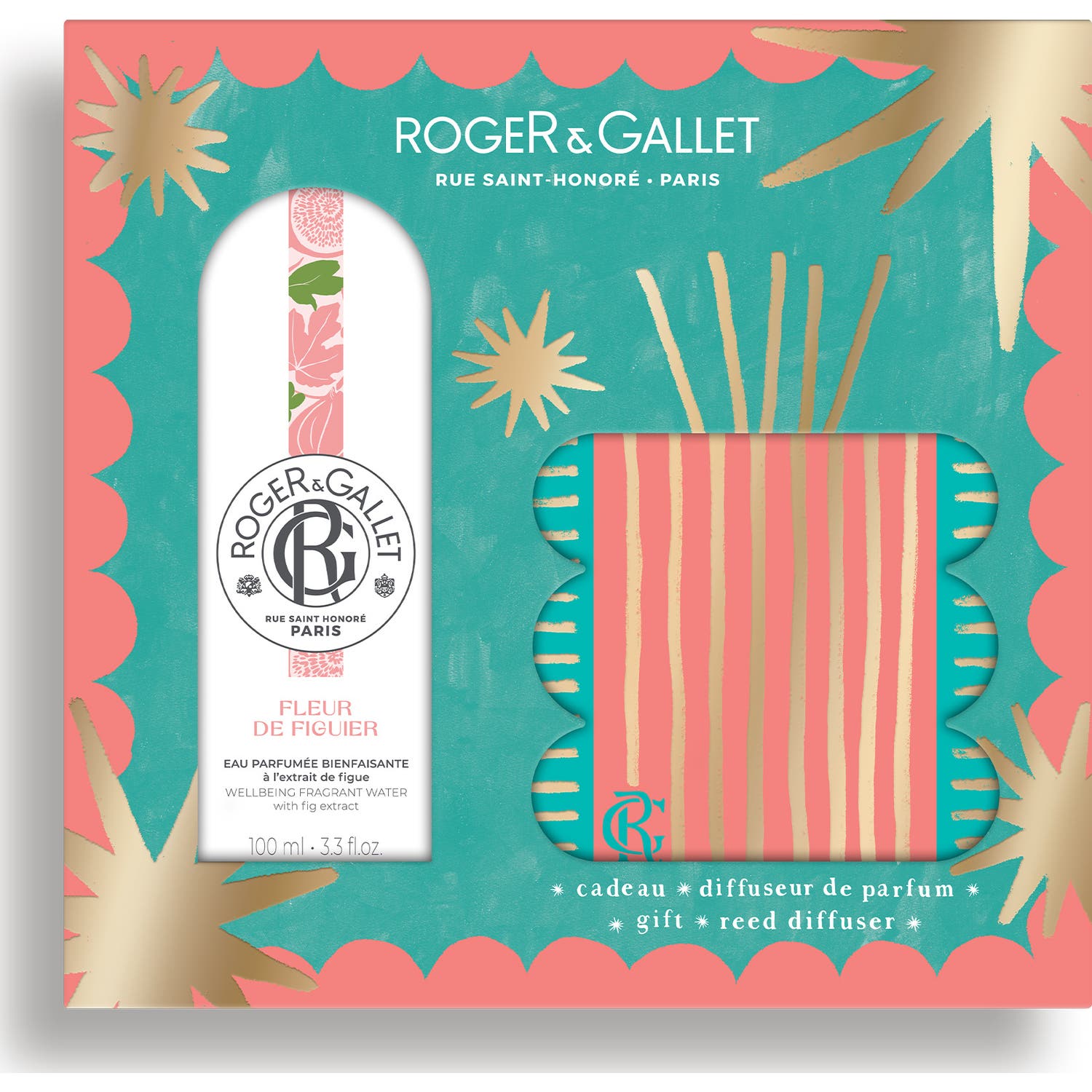 Roger & Gallet Fleur de Figuier Coffret Eau Parfumée + Diffuseur
