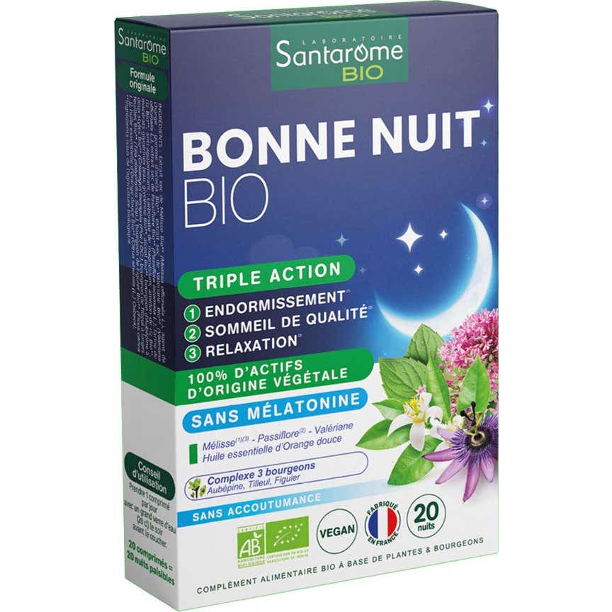 Santarome Bonne Nuit Bio Triple Action 20 Comprimés