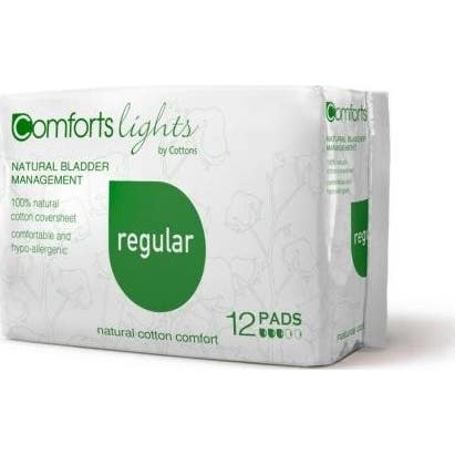 Cottons Comforts Coussinet Régulier Incontinence Coton 12uts
