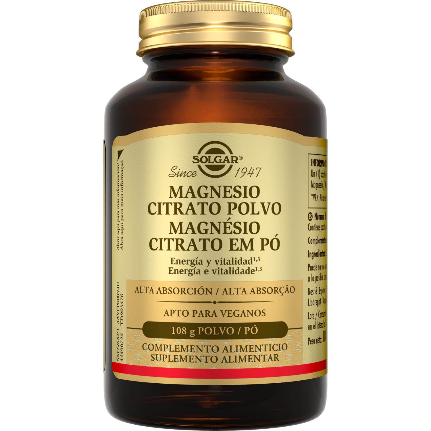 Solgar Magnésium Citrate en Poudre 108 g