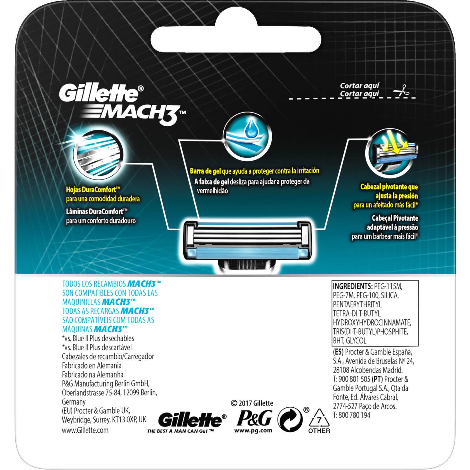 Gillette Mach3 Recarga Mach3 Maquinilla Pack 4un