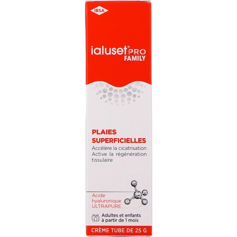 Ialuset Pro Family Crème Cicatrisante Acide Hyaluronique 25 gr