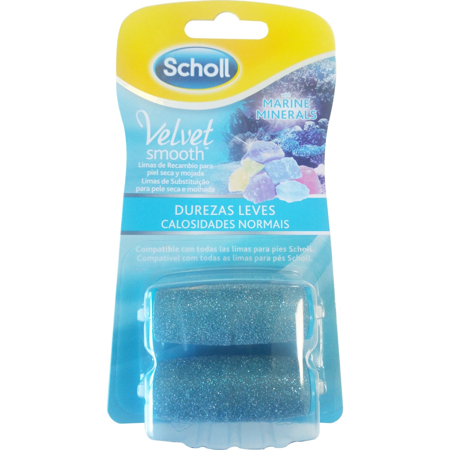Scholl Velvet Smooth Diamond Crystals rouleaux de remplacement pour rugosités légères 2 u.