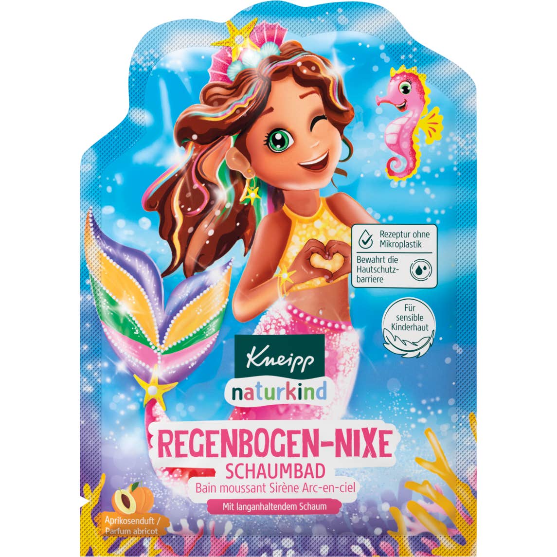 Kneipp Naturkind Bain Moussant Sirène Arc-en-Ciel Abricot 40 ml