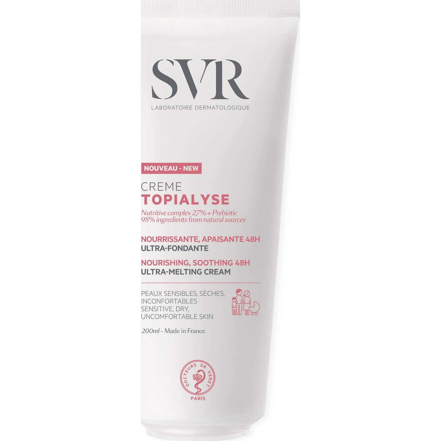 SVR Topialyse Crème Nourrissante Apaisante 200ml