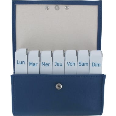 Pilbox Liberty Pilulier Semaniere Fauve Petrole