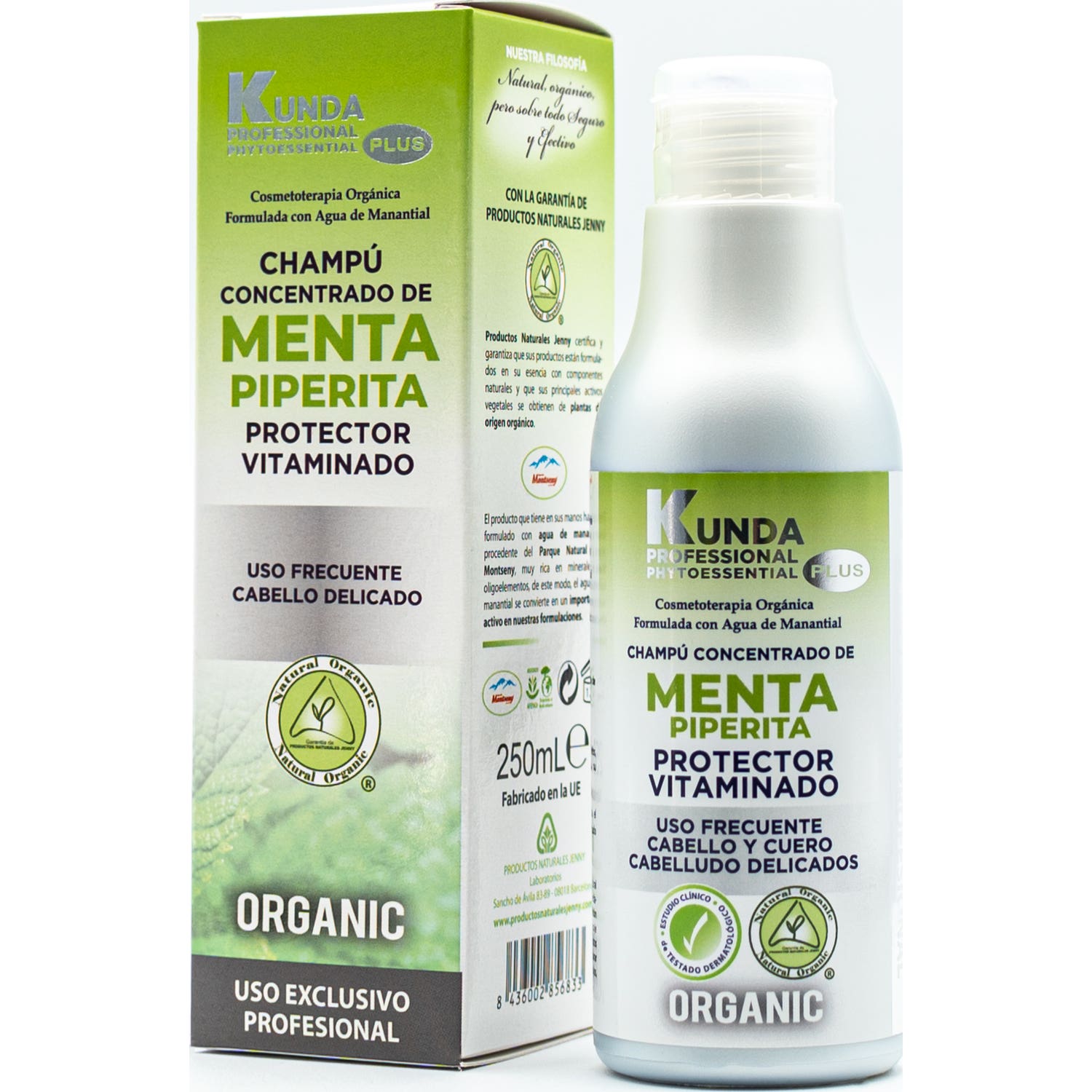 Kunda Shampooing à la menthe poivrée 250ml