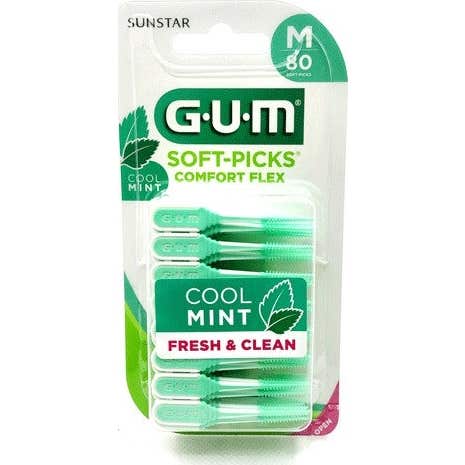 Gum Soft-Picks Comfort Flex Spazzolino Interdentale Medium Cool Mint 80uds