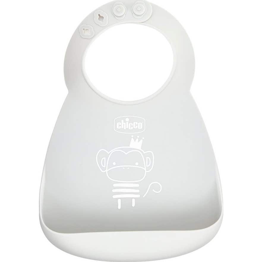 Chicco Babero Silicona Gris 1ud