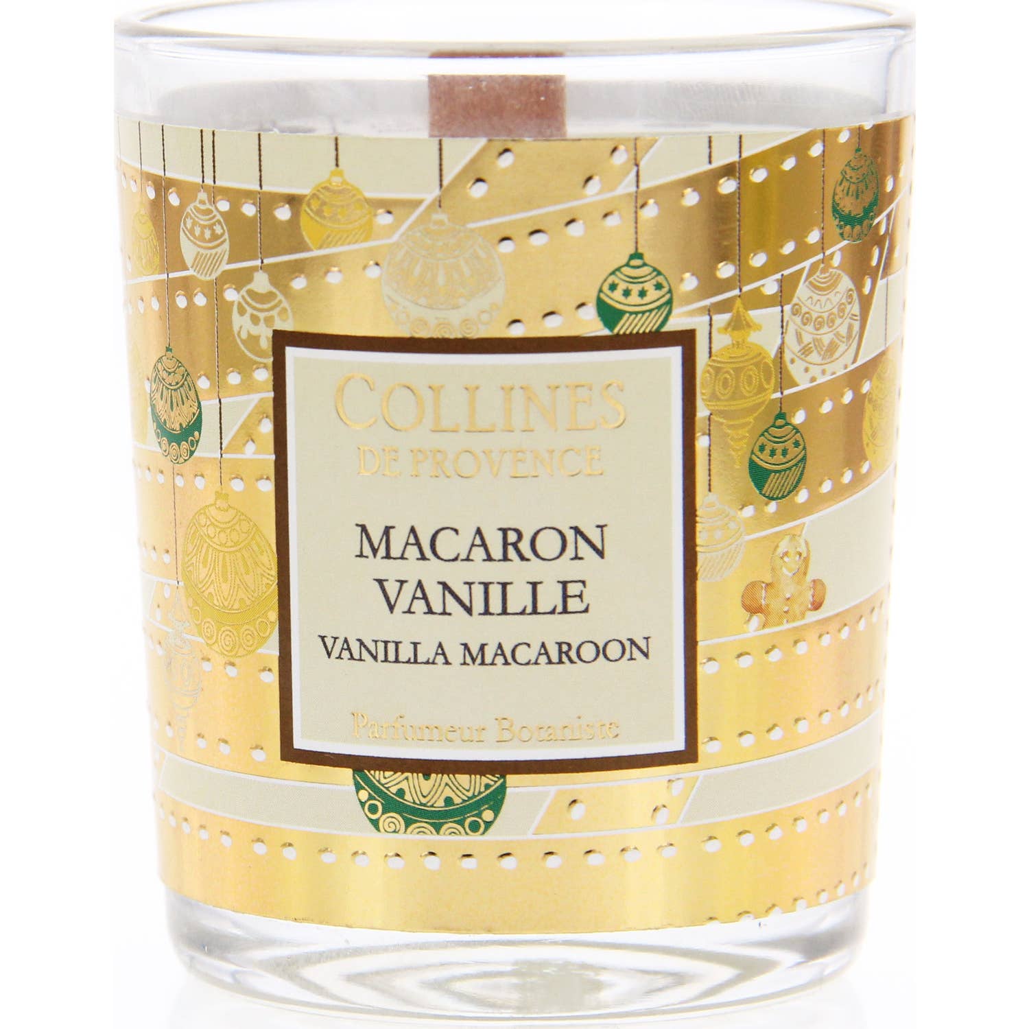 Collines de Provence Bougie Parfumée Spéciale Noël Parfum Macaron Vanille 75g
