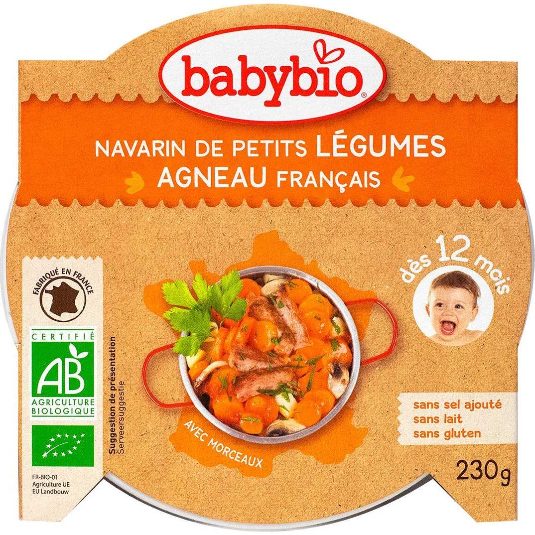 Babybio P'tit Plat Légumes et Agneau Bio dès 12 Mois 230g